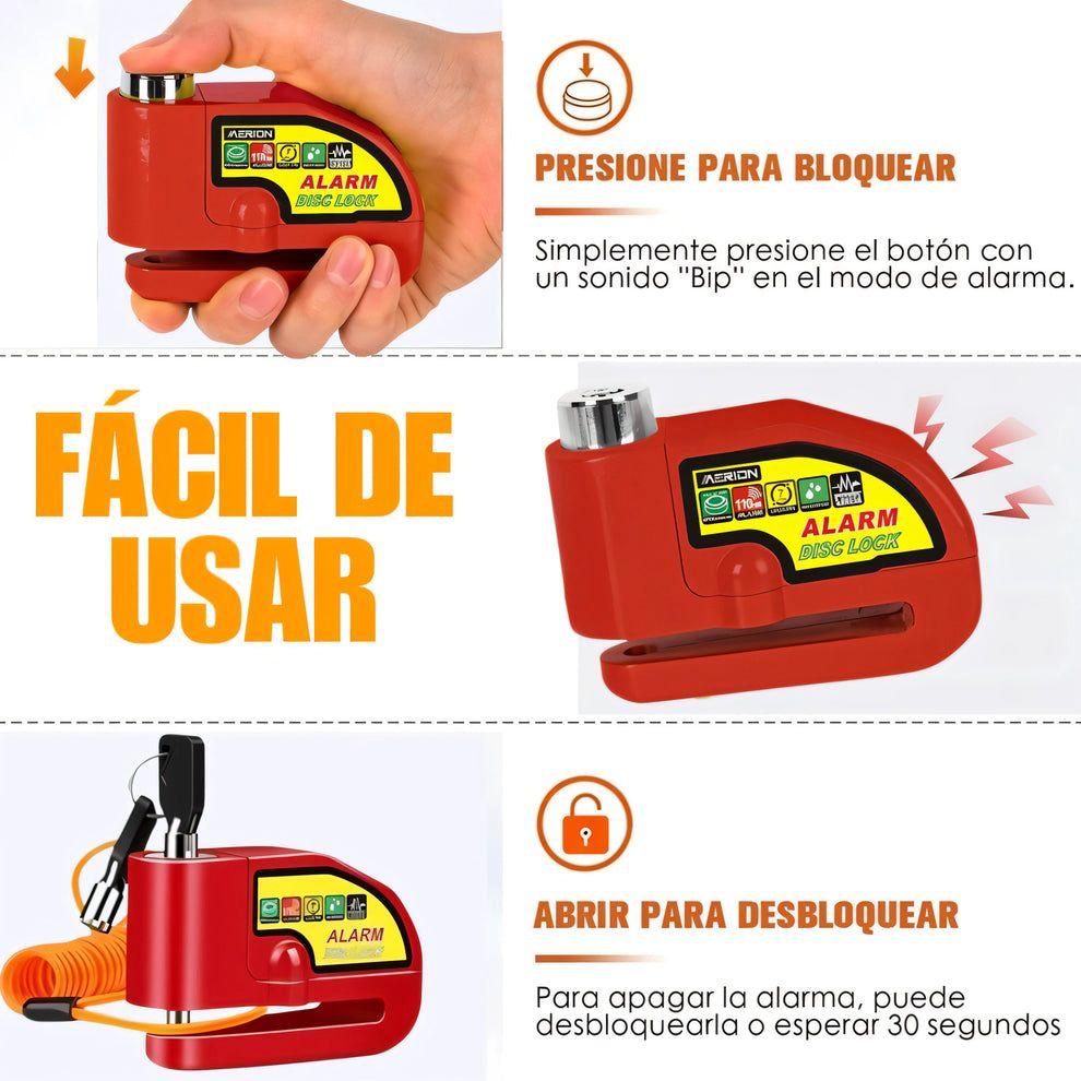 🚨Candado De Disco Con Alarma🚨