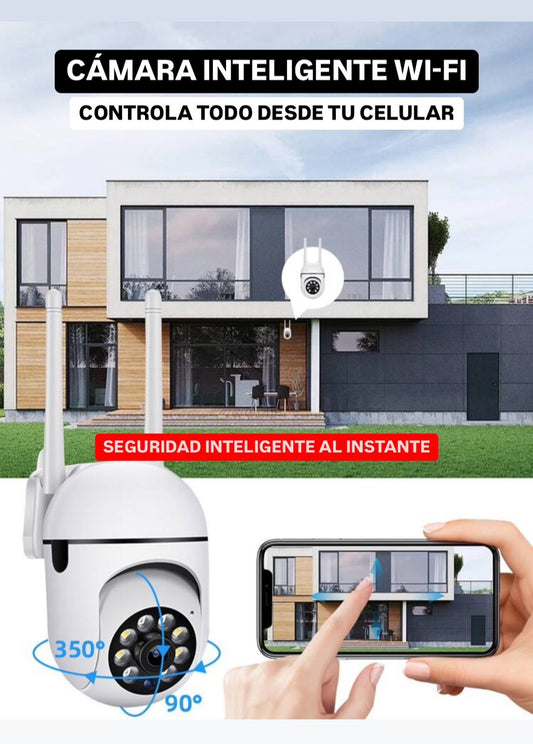 Cámara de seguridad para exteriores e interiores 360°¡Protección 24/7, tranquilidad siempre!